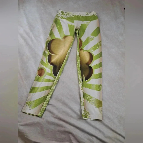 IPNG essence of design Leggings Light Green Beaded Size M/L Unique - Picture 1 of 12